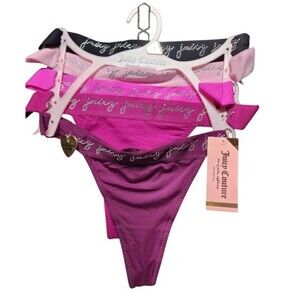 Juicy Couture Thong 5-Pack NWT Size Large Cotton/Spandex Blend